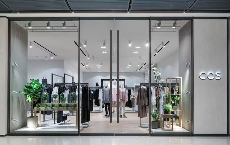 Commercial glass storefront fit-out for a Bengaluru business
